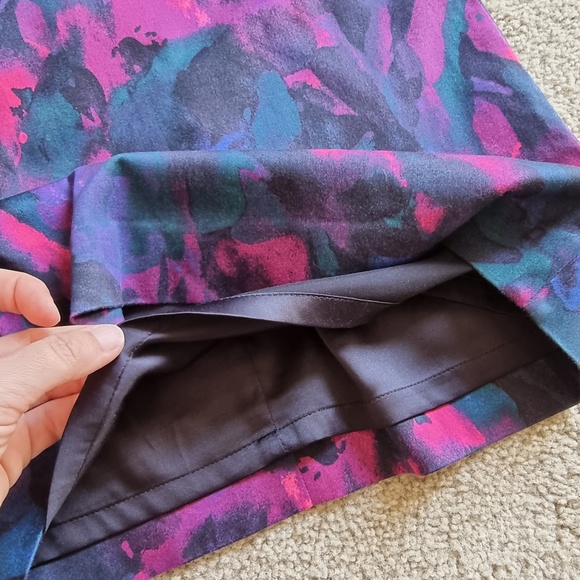 A/X Armani Exchange Multicolor Cotton Blend Scoop Neck Zip Sheath Dress Sz 2 - Picture 6 of 8